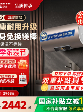 AO史密斯官方免更换镁棒速热60/80L升电热水器家用一级能效ED3