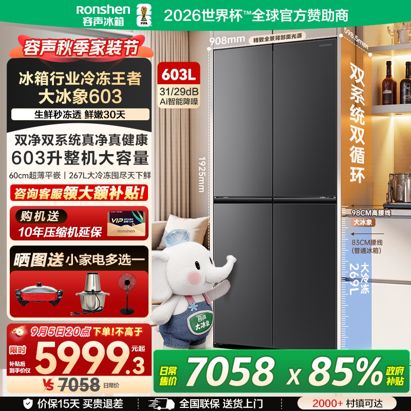 容声大冰象603冰箱行业冷冻王者图片