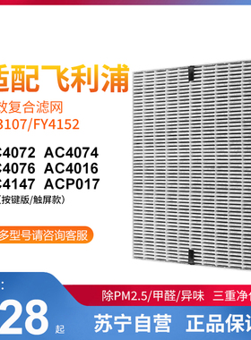 适配飞利浦空气净化器滤芯AC4076/4074/4072/FY3107/4152滤网1217