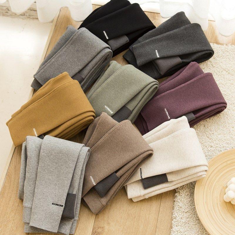 加绒打底裤女外穿冬季加绒加厚不起球特厚女士高腰薄绒保暖裤