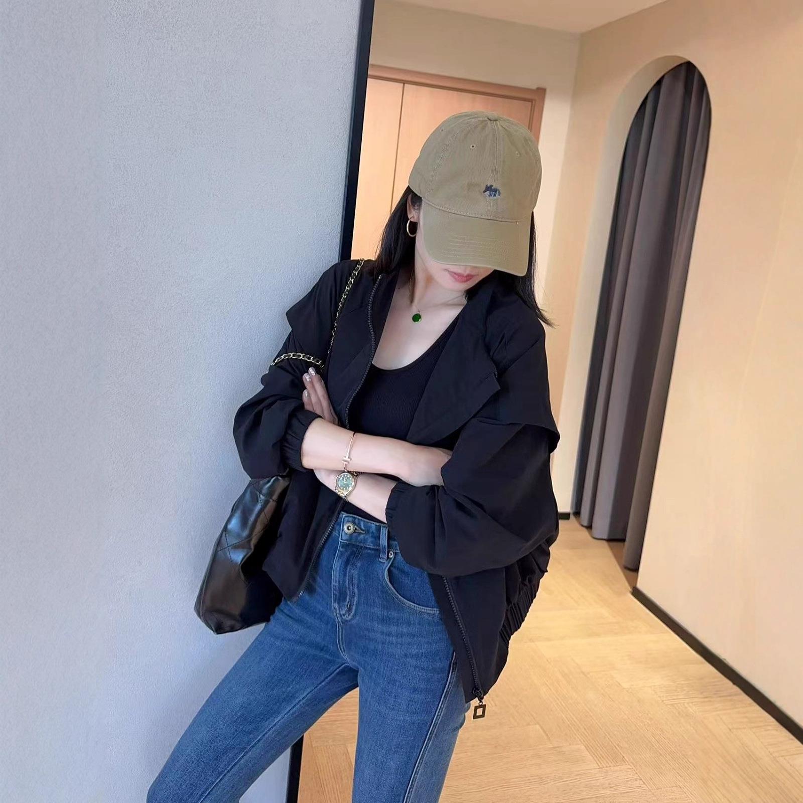 机能风廓形显瘦防风防水运动休闲短款立领夹克外套2025秋G100119