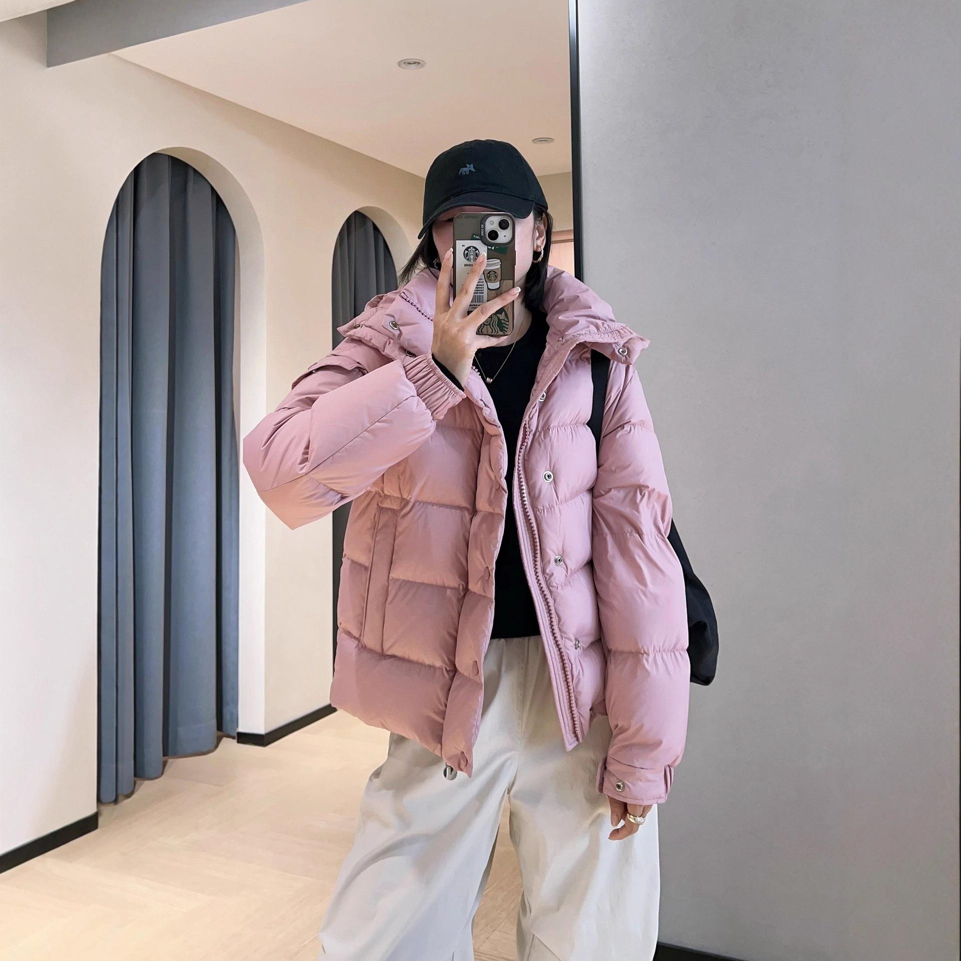 柜上1万品质90白鹅绒羽绒服可拆卸连帽短外套女2025冬G102517