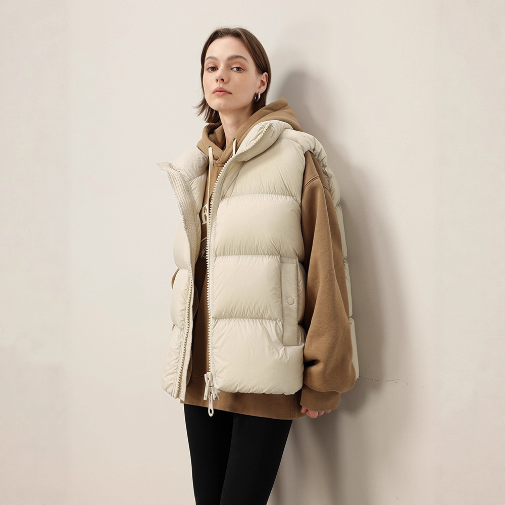 2025秋冬新款立领云朵泡芙puff90白鹅绒羽绒马甲外穿加厚G101213