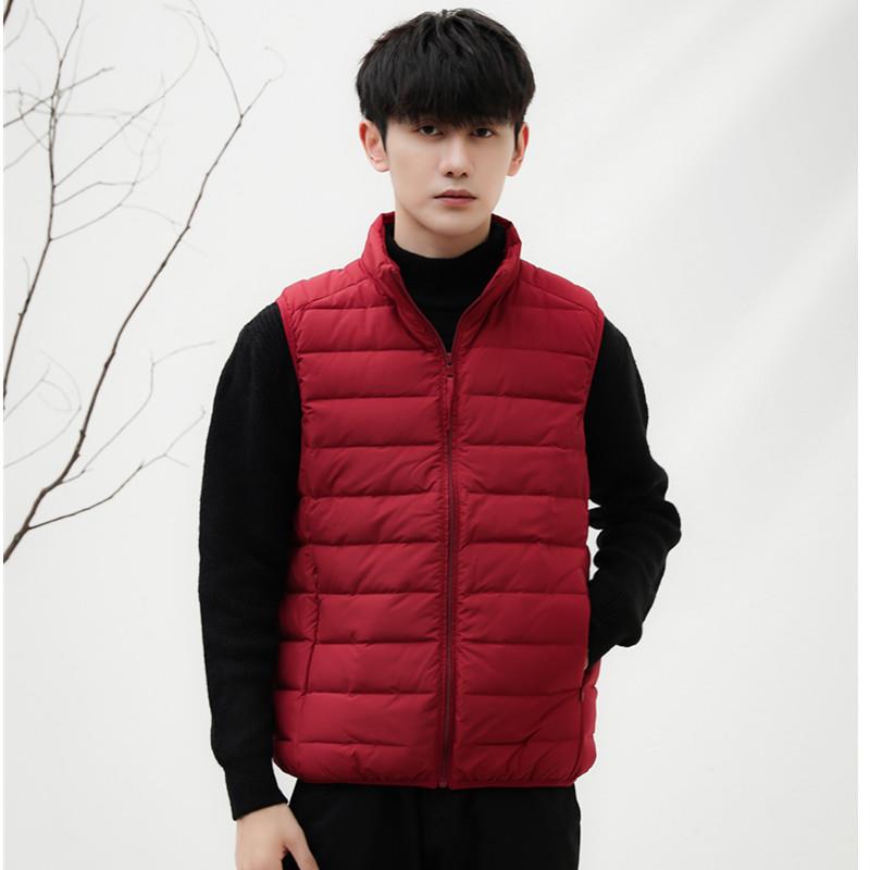 高端无缝2025秋冬新款轻薄羽绒服男短款立领时尚宽松马甲大码秋冬
