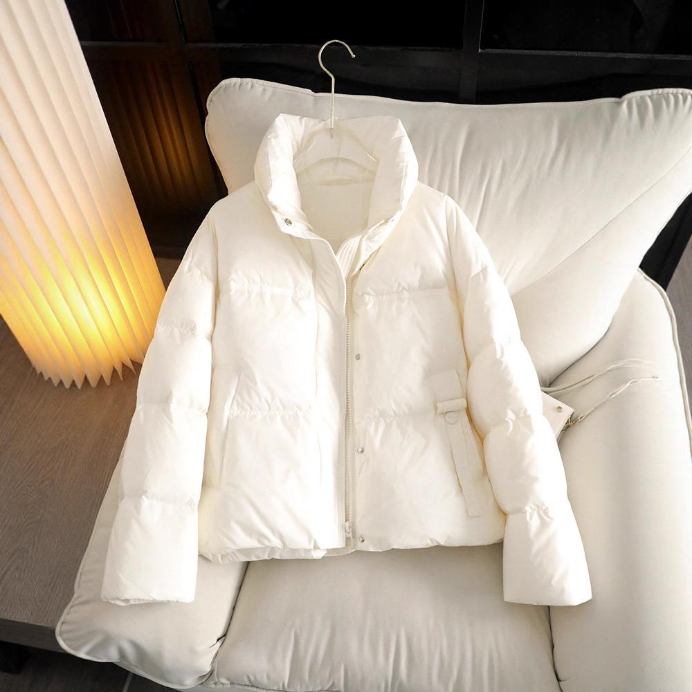 三防面料立领短款面包泡芙白鸭绒羽绒服冬季超好看女G102205