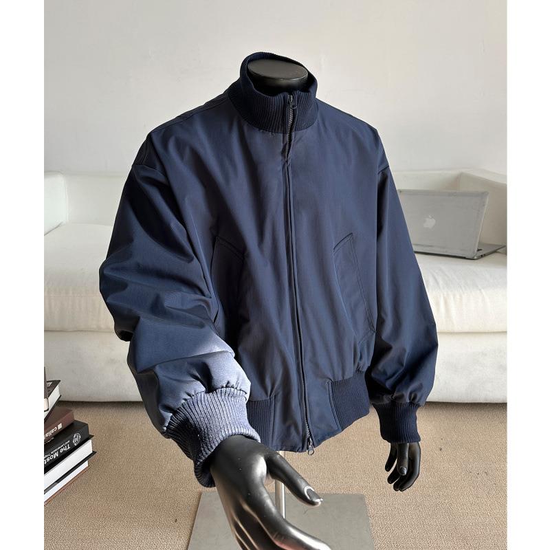 假模 美式高街立领棒球飞行夹克短款外套男H1039特546现货5万