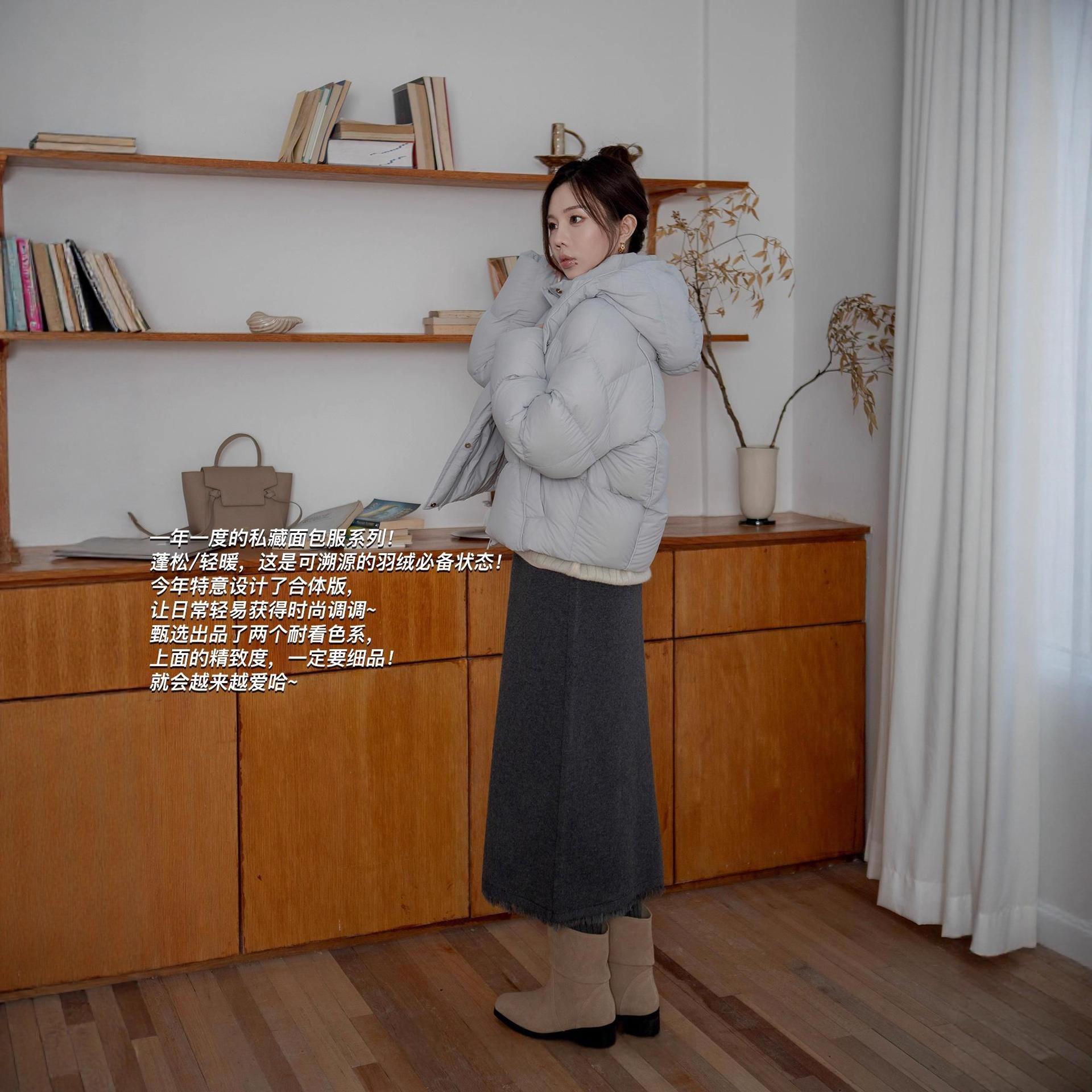 奶呼呼！松弛时髦~泡芙感新国标90白鸭绒！保暖羽绒服25冬G102611