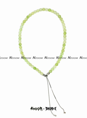 NAZOOM玉珠流苏锁骨项链可调节吊坠新中式辣妹个性亚文化圆珠2023