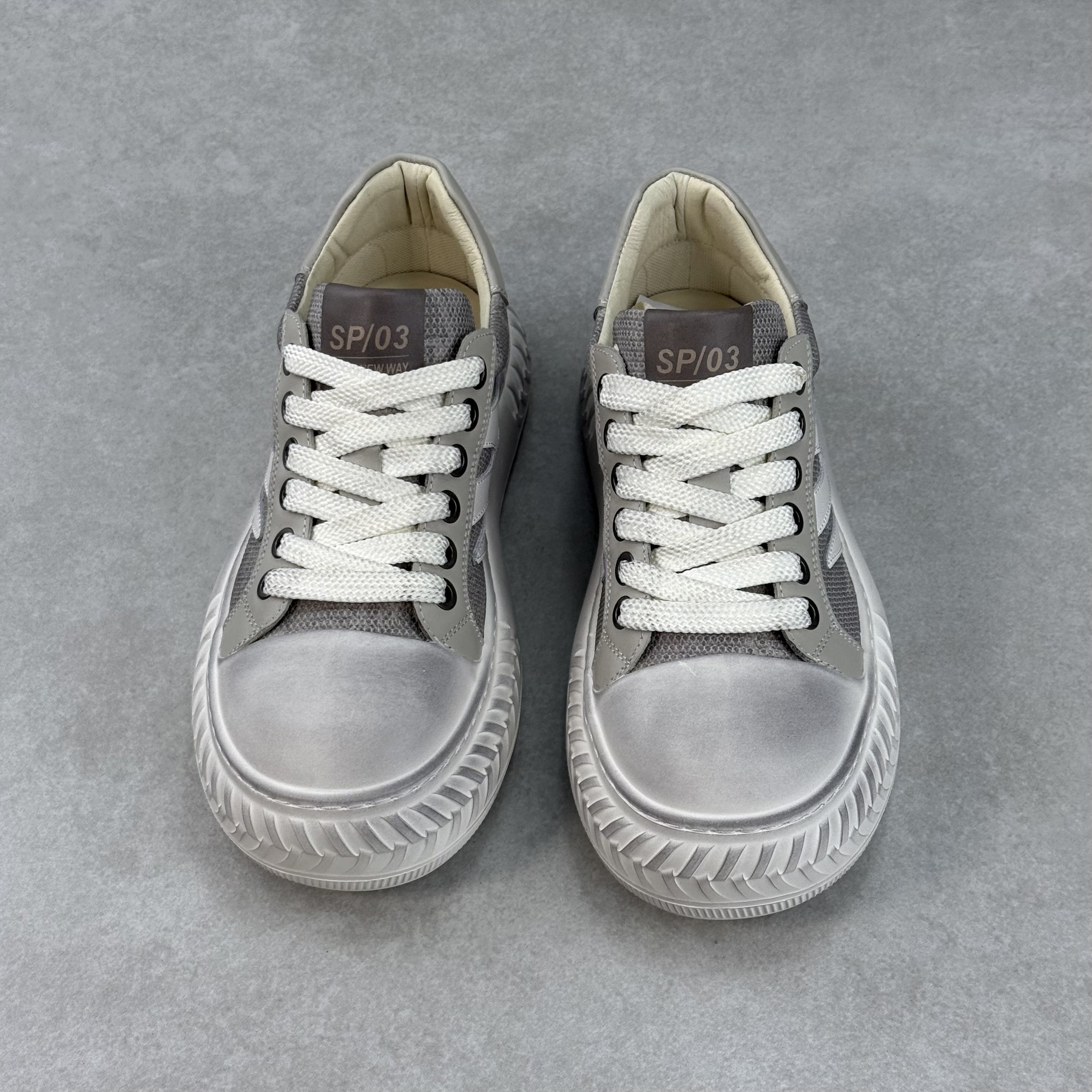 美式小众原创米奇圆头休闲潮鞋新款复古擦色皮拼布男鞋厚底板鞋潮,流行男鞋,休闲板鞋,淘宝优惠券,粉丝福利购,淘宝优惠卷