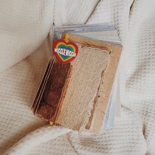 KIMU素材｜日落而息 手帐素材纸撕边自制打孔合集124p 尺寸不一