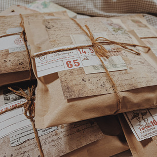 KIMU 素材 | 古典与复古主义包 | 复古便签繁复花纹贴纸素材包