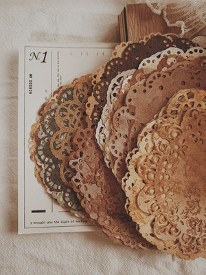 黄昏西坠蕾丝包轻复古异形便签