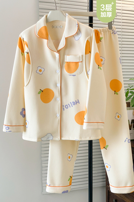 秋冬季加厚空气棉月子服春秋款纯棉产后孕妇睡衣哺乳期2月份3坐月 — 1