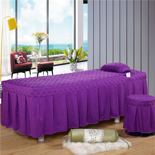 按摩带洞送枕套理疗棉麻床套洗头