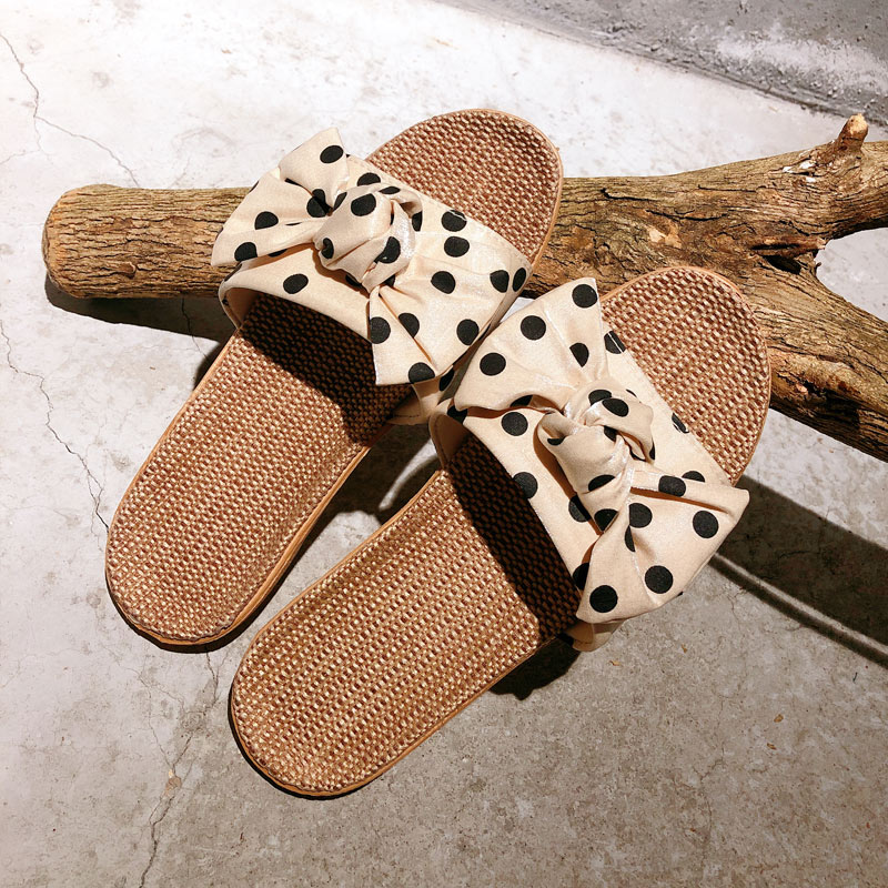 波点居家拖鞋超轻透气软底防滑