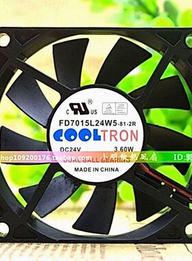 COOLTRON 7CM 7015 24V 3.60W FD7015L24W5-81-2R 变频器散热风扇