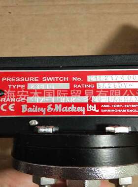 Bailey&Mackey膜片压力表 Bailey&Mackey隔膜压力表