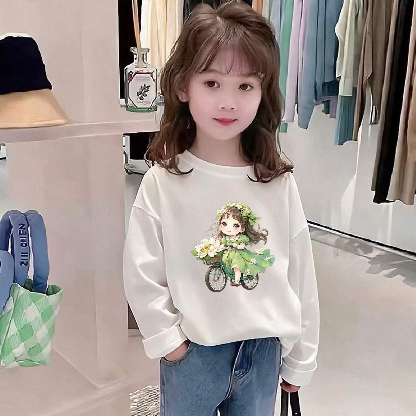 童装长袖纯棉T恤秋装洋气宝宝上衣男女童春秋打底衫中大儿童内搭