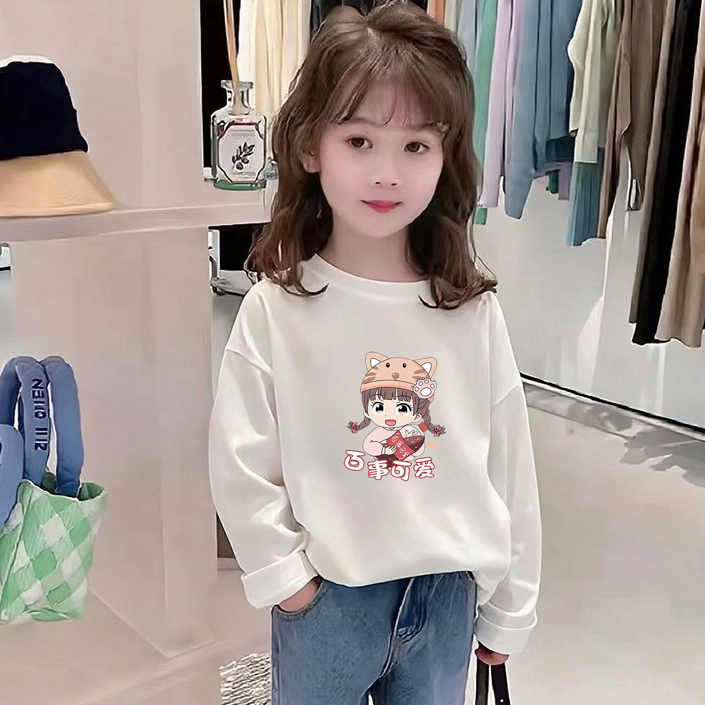 2026新款女童纯棉长袖T恤女宝超好看春秋季打底衫儿童卡通上衣服