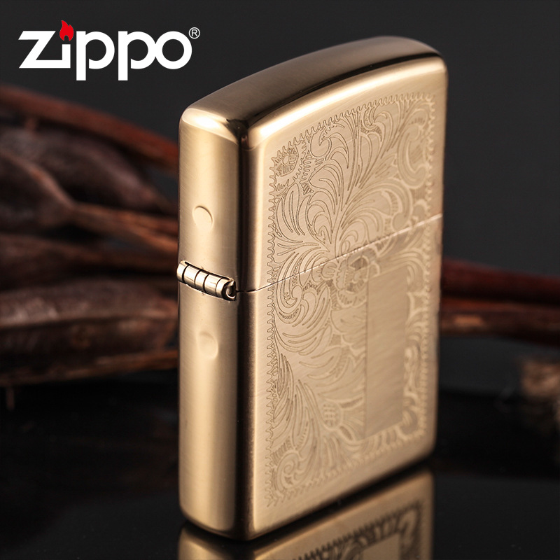 zippo打火机正品原装官网威尼斯人352B防风煤油高档礼物男士点烟