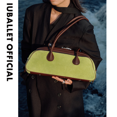 芭蕾因雾麂皮保龄球包大容量通勤