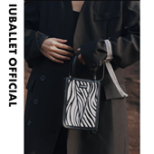 IUBALLET 植鞣牛皮手提包女托特包马毛单肩斜挎小包包mini手机包