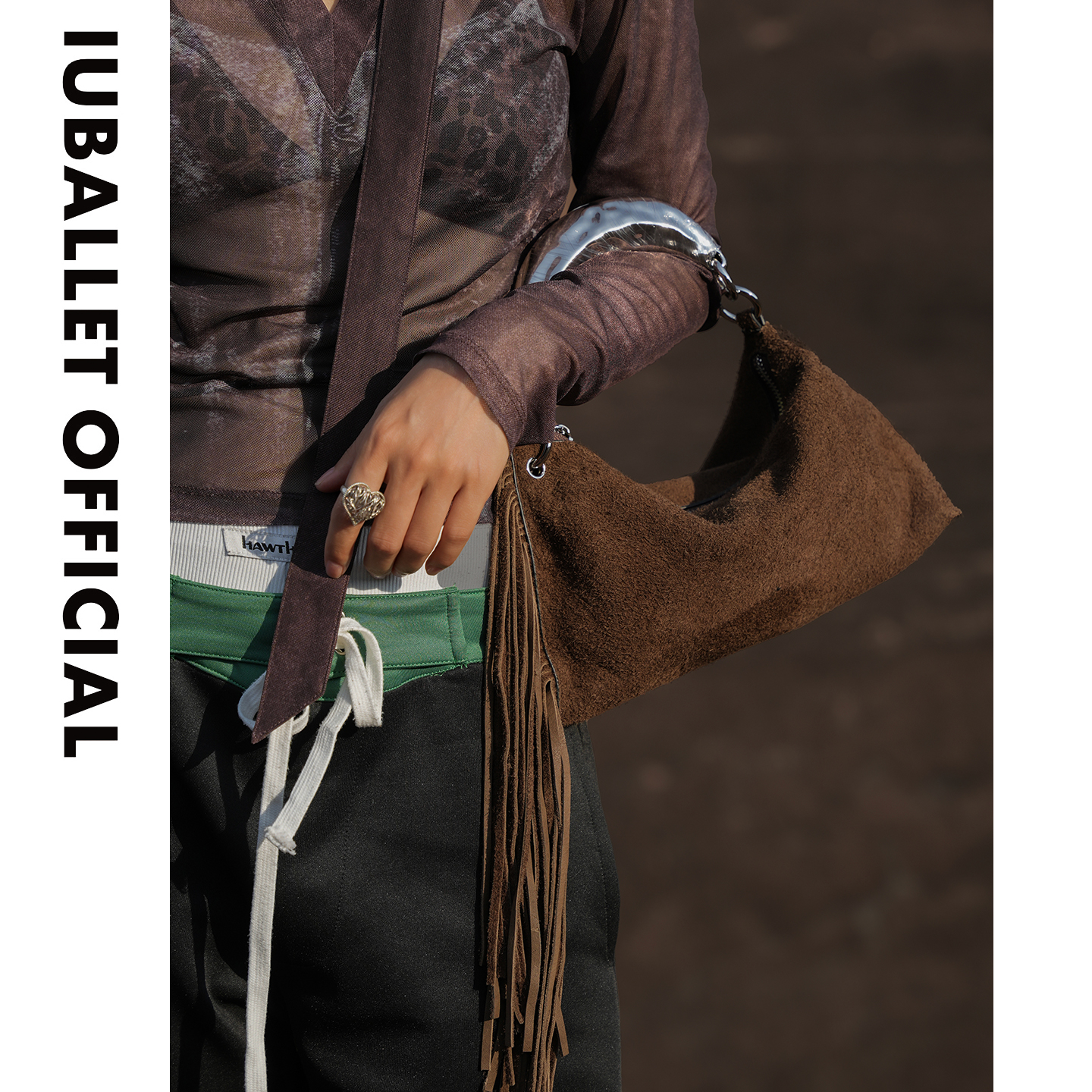 IUBALLET 光合动力 新款hobo包高级感流苏手提包时尚单肩斜挎包