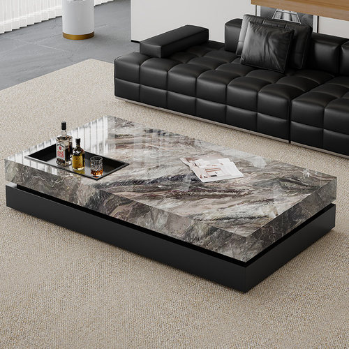 2026新款现代轻奢天然大理石茶几