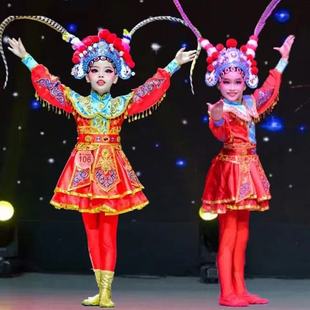 小舞蹈家沁园春雪舞蹈服儿童京剧戏曲演出服刀马旦花木兰演出服装