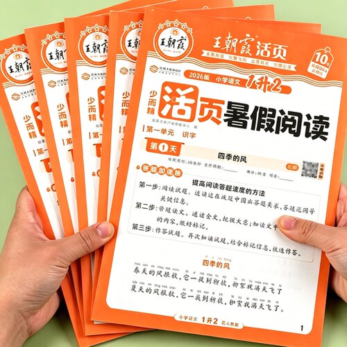 官方正版王朝霞暑假衔接活页阅读