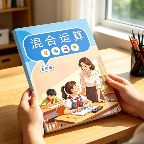 三年级数学加减乘除混合运算四则运算简便运算专项训练同步练习题小学3年级数学口算计算天天练小学数学图解应用题能力提升训练