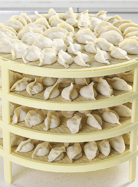 家用青竹多层饺子帘竹子盖连摆水饺的盖帘包竹饺子托盘竹制圆形放