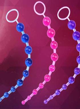 Crystal Ball Butt Plug Long Soft Rubber Anal Beads Orgasm V