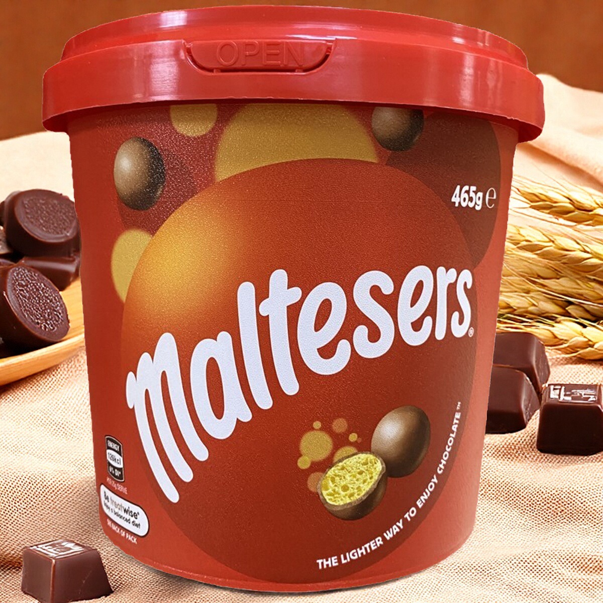 澳洲Maltesers麦提莎麦丽素夹心巧克力465g桶装怀旧网红零食144g