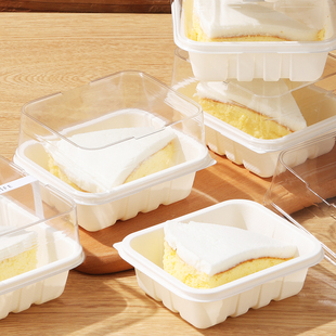 网红切块蛋糕打包盒蛋糕卷盒子棉被卷毛巾卷包装盒慕斯切件甜品盒