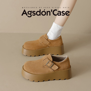 软底全包厚底一脚蹬单鞋 奥古狮登勃肯鞋 女2026新款 春季 休闲小皮鞋