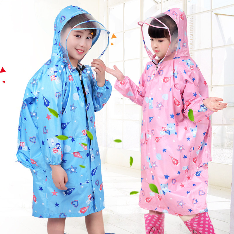 无异味带书包位中小学生儿童雨衣图片