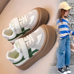 女童板鞋真皮2026春季新款儿童透气小白鞋软底休闲运动鞋男童鞋潮