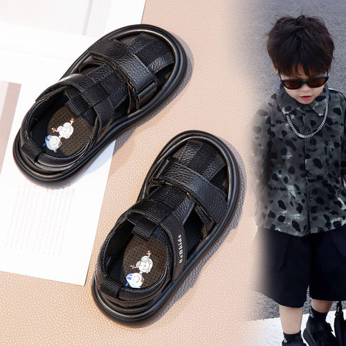 男童凉鞋包头软底沙滩鞋