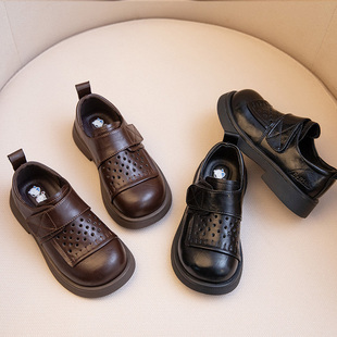 儿童镂空皮鞋2026夏季新款男童真皮软底透气单鞋宝宝演出鞋女童鞋