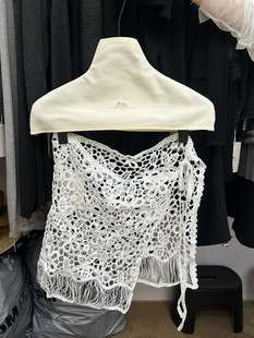 百搭腰带 白色钩花蕾丝屁帘叠穿女春夏季 腰封 一片式 2026年新款