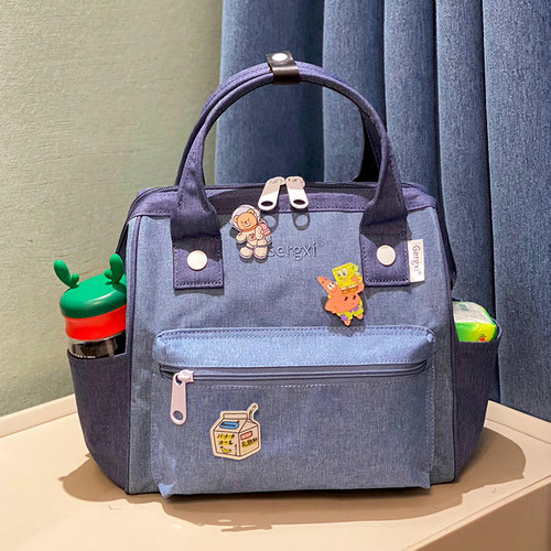 Gergxi潮牌多功能麻衣面料手提包