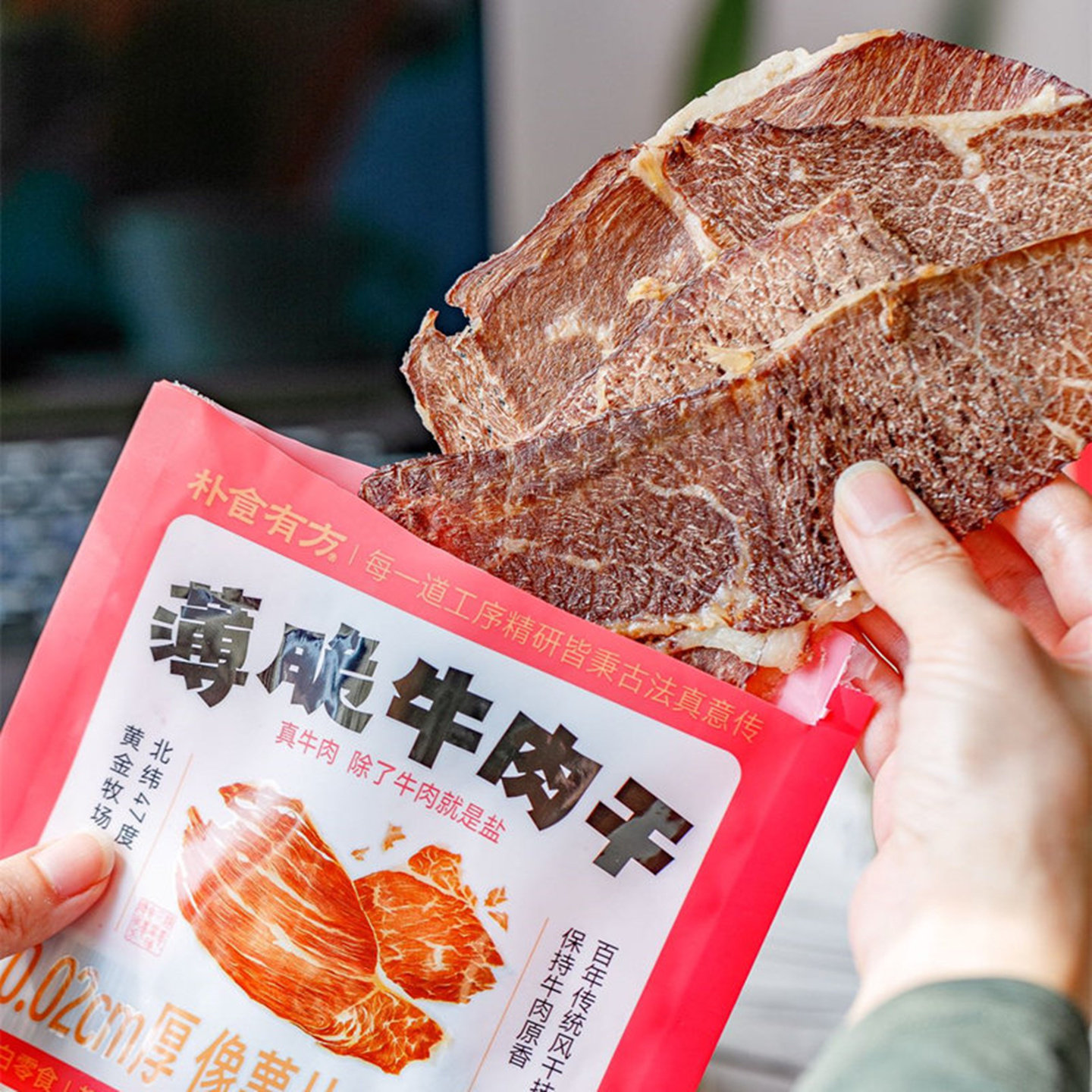 朴食有方薄脆牛肉干内蒙古风干牛肉脆片休闲零食小吃解馋开袋即食