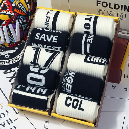 100%纯棉防臭男精梳棉无骨中长筒