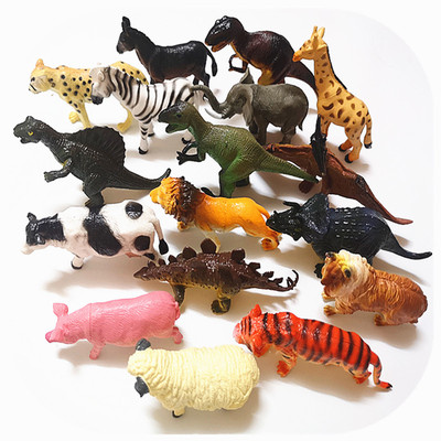 仿真恐龙农场模型 野生动物世界牧场森林套装牛羊猪老虎恐龙玩具