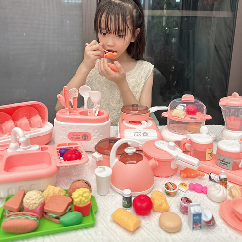 儿童厨房玩具过家家做饭仿真厨具煮饭宝宝小男女孩3一6岁生日礼物