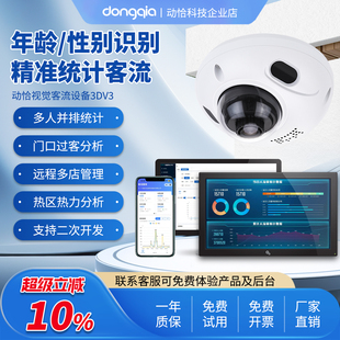 动恰客流量计数器年龄性别去重分析摄像头人数统计门店商场景区等