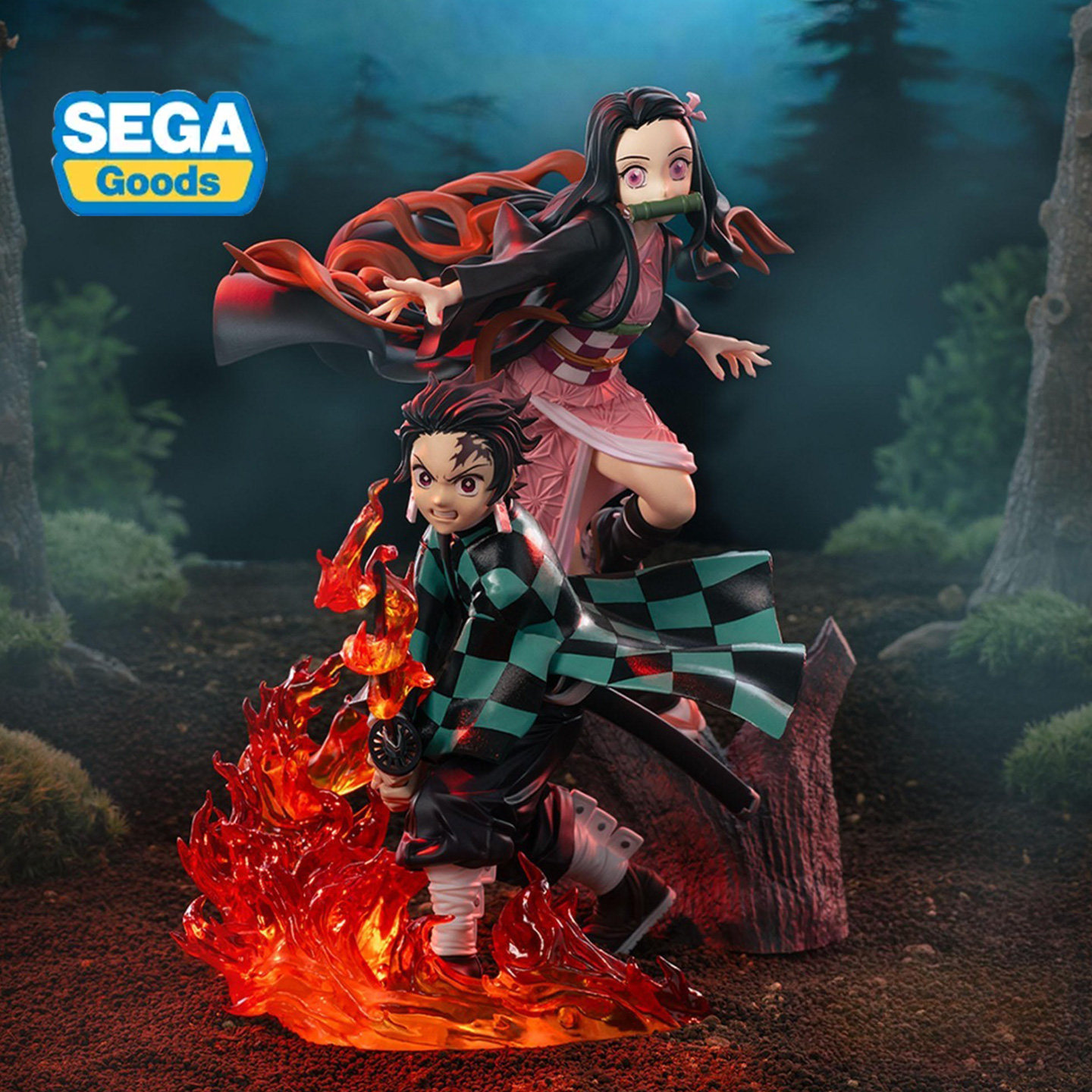 世嘉SEGA 鬼灭之刃 灶门炭治郎 灶门祢豆子 战斗姿势 景品手办图片