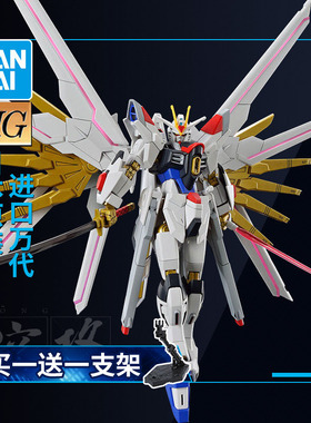 万代高达拼装模型HG HGCE 1/144 SEED剧场版 非凡强袭自由 敢达