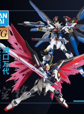万代高达拼装模型 HG HGCE 新生版命运自由空战强袭嫣红无限正义